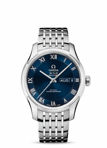Omega De Ville Hour Vision Master Chronometer Annual Calendar Stainless Steel / Blue / Bracelet 433.10.41.22.03.001 (43310412203001)